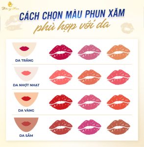 Chọn màu phun môi